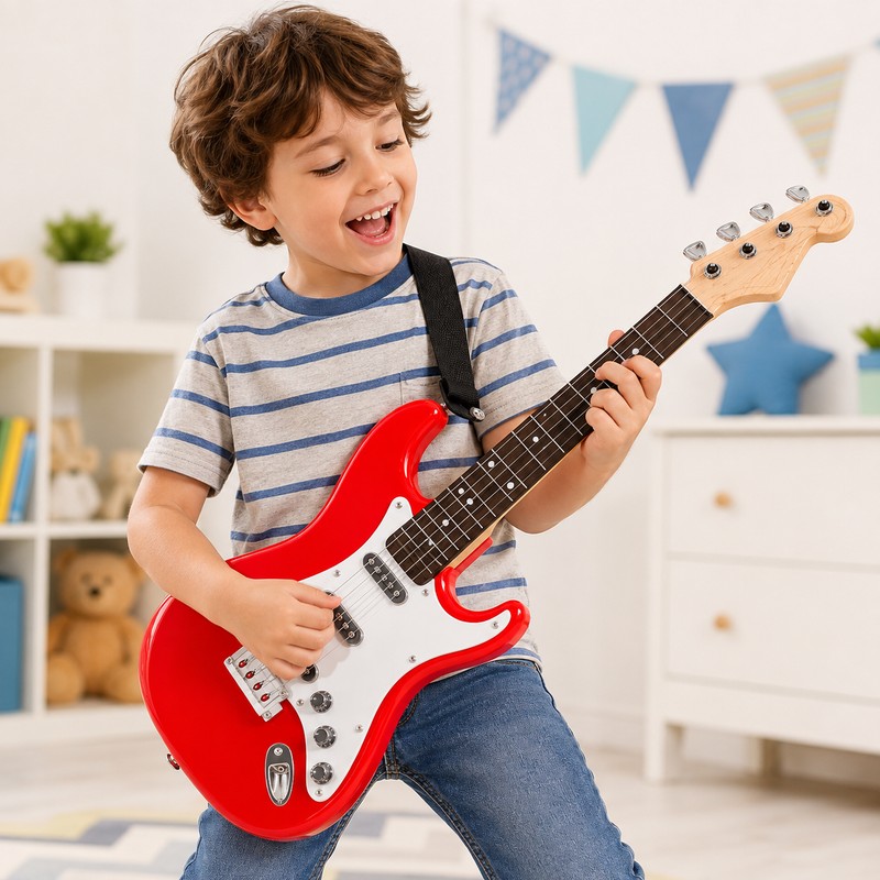 4-String Electric Guitar Toy for Kids – Portable Electronic Musical