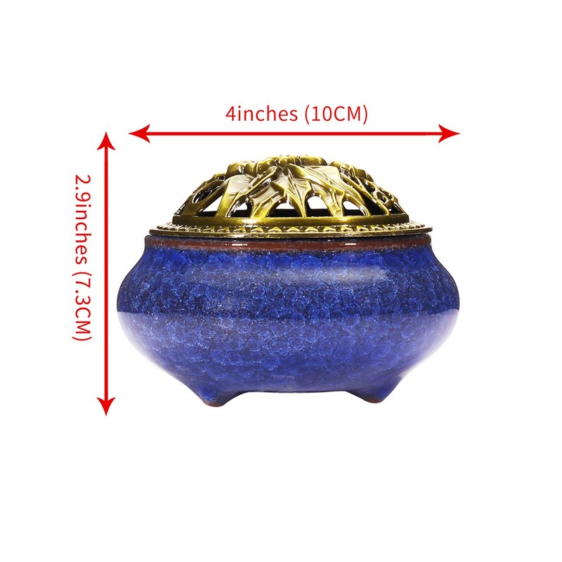 Miupoo Incense Burner and Cone Incense Holder with Brass Incense