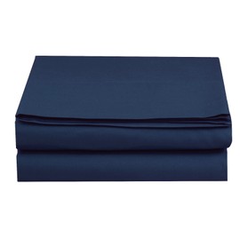 Elegant Comfort Luxury Fitted Sheet - Wrinkle and Fade Resistant - Premium Hotel Quality Microfiber - 1-Piece Fitted Sheet, King Size, Navy Blue