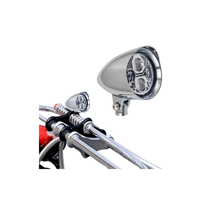 VINTGMT 4.5" Motorcycle Headlight Led Headlamp Assembly Visor High Low
