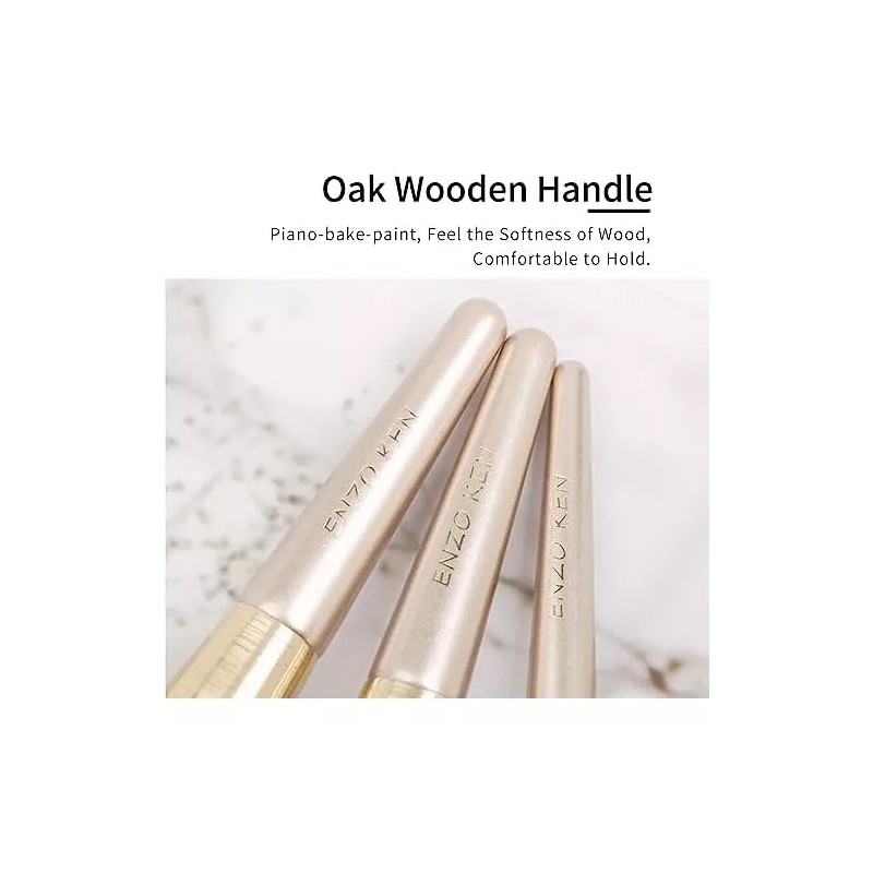 Enzo Ken Juego De Brochas De Maquillaje De Cabello Natural