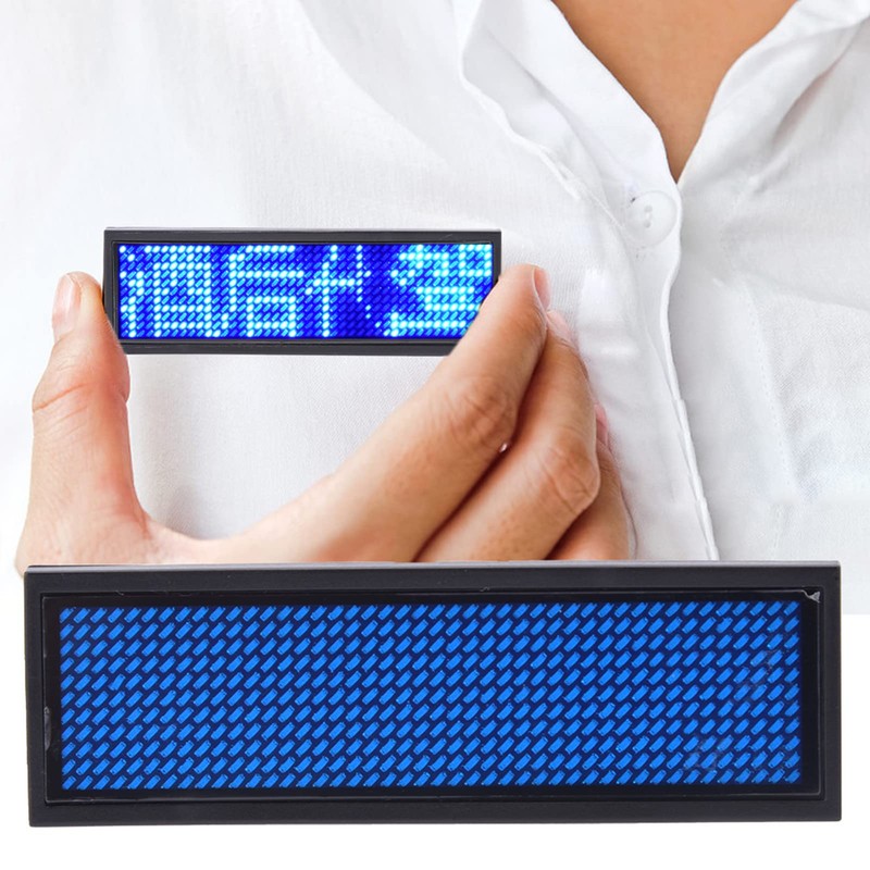 Message Tag Name Badge Mini LED Digital Programmable Scrolling Name