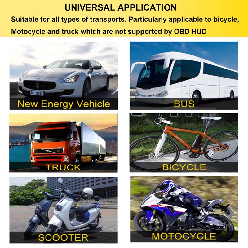 AUTENS Universal HUD GPS Head-up Display Digital Speedometer Driving Speed