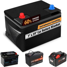 7" x 59" Car Battery Insulation Kit, Car Battery Wrap Blanket with Self-Adhesive Backing, Resistant to Extreme Temperatures, Fits Universal Vehicle Batteries