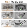 BUXVRCS Adjustable Multi-Directional Brushed Nickel Light Fixtures, Semi Flush Mount