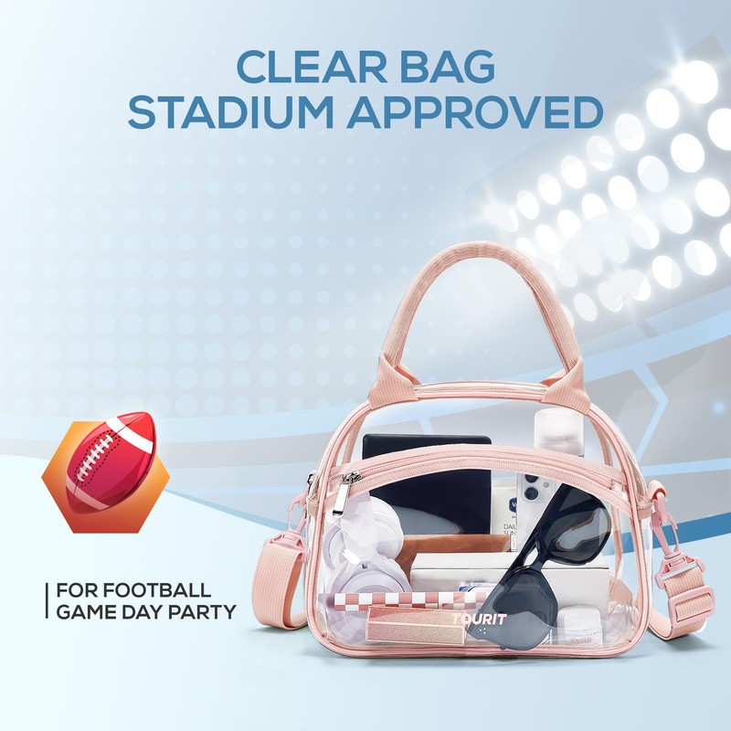 TOURIT Stadium Approved Clear Lunch Bag Transparent Bag with Adjustable