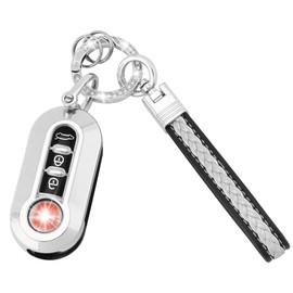 Koaudb TPU Car Key Case Key Fob Compatible with Fiat 3 Buttons 500 500L Brava Bravo Doblo Ducato Fiorino Punto Panda Palio Qubo Scudo Sedici Stilo Lancia (CL-Fia-S)