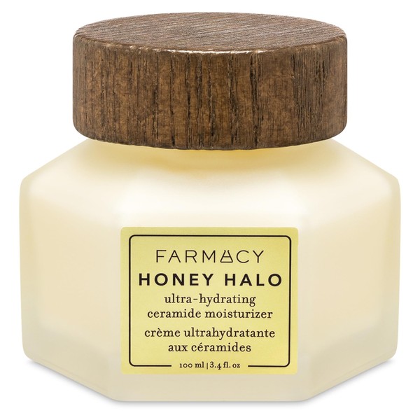 Farmacy Honey Halo Ceramide Face Moisturizer Cream - Hydrating Facial Lotion for Dry Skin (3.4 Ounce)