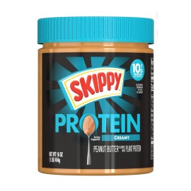 SKIPPY  New SKIPPY PROTEIN Peanut Butter Creamy Plant Based Spread Jar 16oz