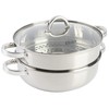 Oster Sangerfield 11-Inch Stainless Steel Everyday Cookware Pan with Steamer
