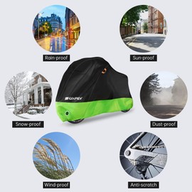 ZUAPEV Bicycle Cover Waterproof for 1-2 Bicycles, Bicycle Garage Tarpaulin, Weatherproof Polyester 210D, Bicycle Tarpaulin Winter Proof Bicycle Tarpaulin Rain Cover, Bicycle Garage Protective Cover