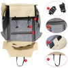 NLQR Front Driver Bottom Seat Cover Replacement Perforated Microfiber Leather