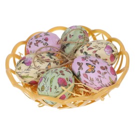 CORHAD 1set Adorable Shape Pendants for Easter Creative Woven Basket Ornament for Party Decoration and Festive Layout
