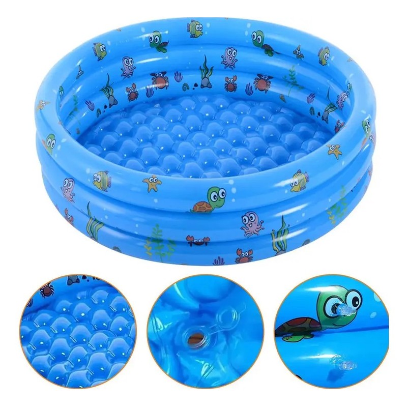 Piscina Inflable Redonda De 3 Niveles Para Niños 13035 Cm