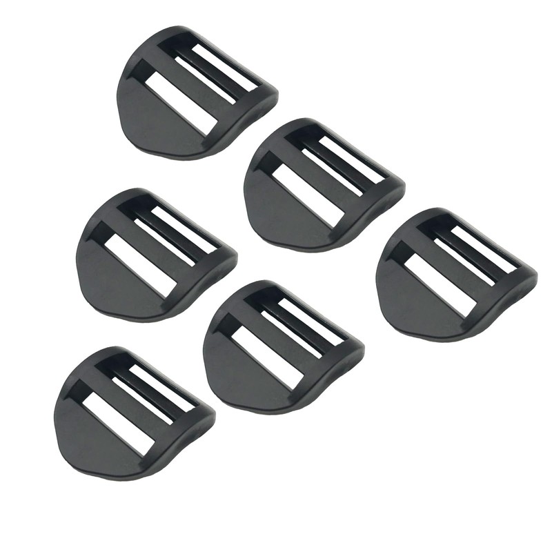 JEESHAN 6PCS 25mm Ladder Lock Slider Buckle Plastic Ladder Buckles