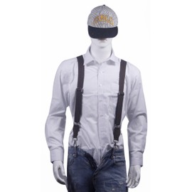 Cedrainy Men’s Suspenders Swivel Hooks X Back Susspenders with 2 Heavy Duty Braces Belt Snaps Loops