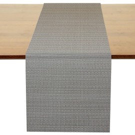 Myir JUN Table Runner, Modern Table Runner, Washable Table Runner, Outdoor Heat-Insulated PVC for Homes, Restaurants, Hotels etc. 30 x 140 cm (Grey)