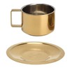 Coffee Cup Gold Fashionable Design Wearable Convenient Practical Stainless Steel