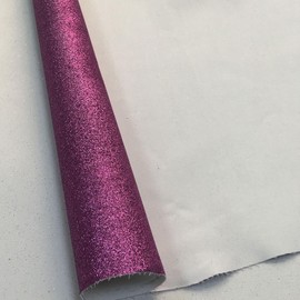 1Pcs Purple PU Leather Sheets Glitter Faux Leather Sheets Glitter Fabric Roll for DIY Crafts Sewing Party Favors, 20cm x 135cm