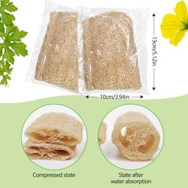 (10 Pcs) Kheoxusa Loofah Individually Wrapped,Individually Wrapped Natural Loofahs,Individually Wrapped Loofah Exfoliating Body Scrubbers,Loofah Luffa Pad Sponge Brush for Travel Bath Shower Spa Hotel