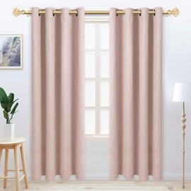 TONIAL Curtain Rods for Windows 48 to 84 Inch(4 to 7 ft), Telescoping Splicing 3/4 Single Rods 32 to 86 Inch Decorative Drapery Rod with Translucent Diamond Finial, Luxury Gold