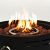 15 Inch Black Portable Propane Fire Pit, Tabletop Camping Fire