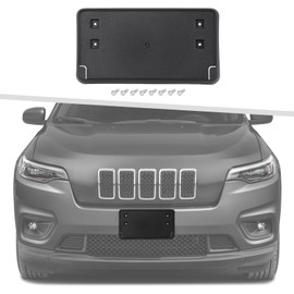 Jimen Fit for Jeep Cherokee 2019-2023, License Holder Mount Bracket Number Plate Frame