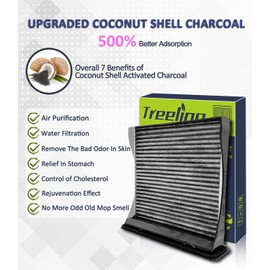 Treeligo CF10930 Cabin Air Filter, Replacement for Forester 2009-2018, Impreza 2008-2016, Crosstrek 2016-2017,WRX WRX STI 2013-2021,XV CROSSTREK, w/Upgraded Coconut Shell Activated Charcoal