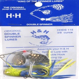 H&H Lure Double Spinner Fishing Equipment, 3/8 oz, Blue