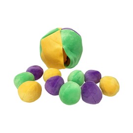 Midlee Hide a Ball Puzzle Dog Toy with 10 Plush Squeaker Balls (Small)