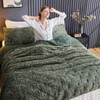Wonderful Velvet Quilt Queen Size Set, Luxurious Fluffy Bedding Faux