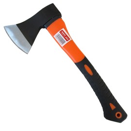TABOR TOOLS Chopping Axe, Hand Axe, Camp Hatchet for Splitting Kindling and Chopping Branches, with Strong Fiberglass Handle and Anti-Slip Grip. J60A. (Chopping Hatchet, 12" Handle)