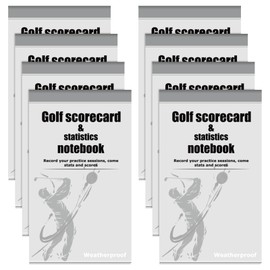 Glenmal 8 Pcs Golf Yardage Book with Golf Scorecard Book Golf Notebook Pocket Size Golf Journal Golf Log Book Golf Score Book Golf Notepad for Golfers Men Women Golfing Game Scorebook Supplies