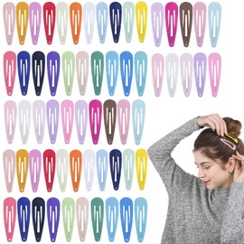 200 Pcs Snap Hair Barrettes, Non-Slip Hair Clips, Colorful Snap Barrettes, Premium Cute Hairpins, Metal Snap Hair Barrettes, Fine Hair Clips Accessories for Girls Teens Women, Color Random (200)