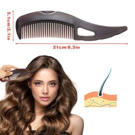 1pc Dandruff Comb Remover 8.3x2.1inch Scalp Psoriasis Comb Hollow Tooth Head Lice Comb to Reduce Scalp Itching for Women Men Hairdressing Energy Comb Allows for Effective Removal of Dandruff Lice Dirt