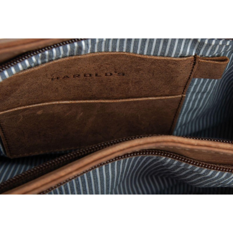 HAROLD'S Antique Leather Shoulder Bag 37 cm, natural