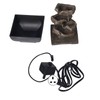 Tabletop Water Fountain Resin with Cascading Rock Waterfall and LED