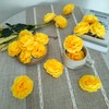 ARTIFIPLANT Fake Yellow Flower Heads for Craft,3.3'' Rose Heads Artificial