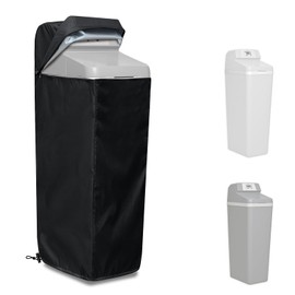 Water Softener Cover for WHES30E/WHES40E Grain Softener, Openable top Easy to use Removal-free installation for UV Dust protection of Water Softener Housings Outdoor or indoor (Black)