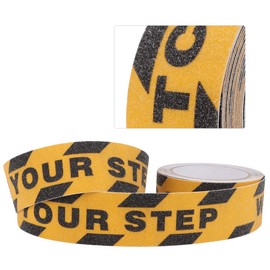 Watch Your Step Non Slip, Non Slip Tape, Anti Slip Tape Tape For Concrete Step Outdoor Waterproof Mind The Step Sign Tape Floor Stair Step Anti Slip Abrasive Safety Pvc Tape 5M