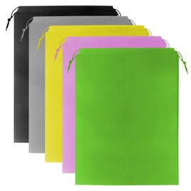 AWAVM 5 x Bags Shoe Bags Drawstring Portable Shoe Bag Non-woven Fabric Medium Fabric Drawstring Travel Storage Bags for Toys Shoes Boots High Heel Socks, Style 1, Dry Bag