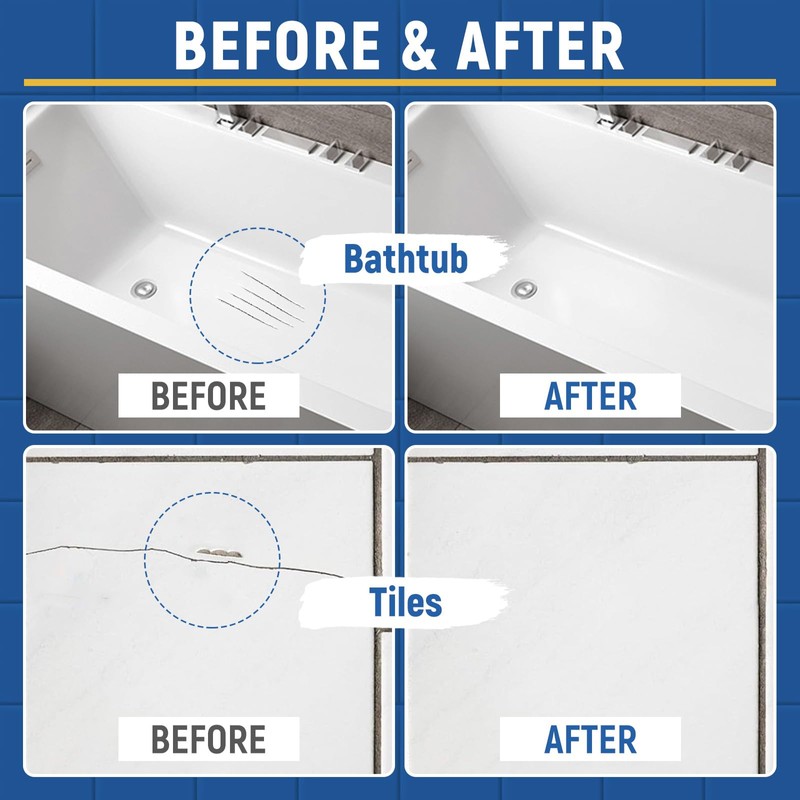 Tub and Tile Touch Up Paint Kit - High-Gloss White