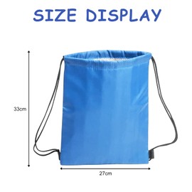 Kühltasche mit Kordelzug, wasserdicht, faltbar, Aluminium-Kühltasche, Mini-Lunchtasche für Arbeit, Schule, Reisen (Himmelblau, Gelb)