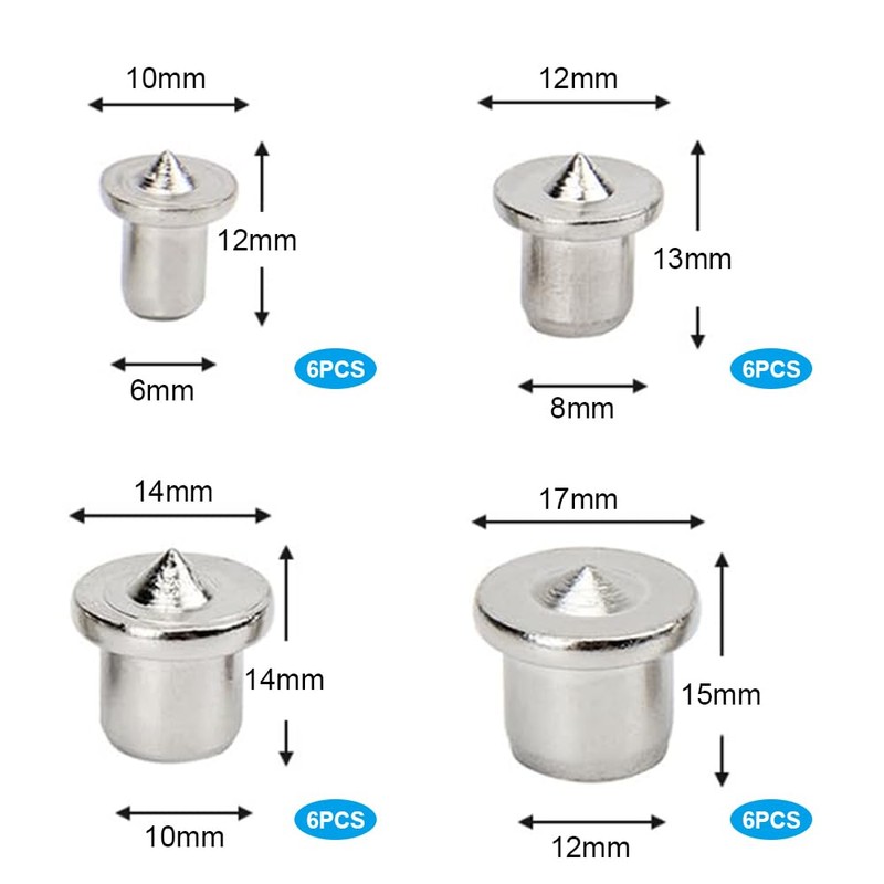 Wooden Dowel Centring Tips 24 Pieces, Dowel Marker Dowel Tips,