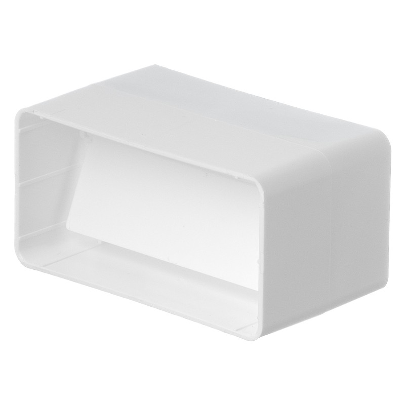 Steinberg14 White 220 x 55 mm Duct Connector with Backflow