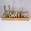 levandeo Home Stand Lettering Height 17 cm Metal Gold Wood