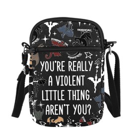 PLITI Fourth Wing Crossbody Bag Dragon Rider Fans Gift You're Really A Violent Little Thing Fourth Wings Inspired Gift, Violent Thing Zcbagblu