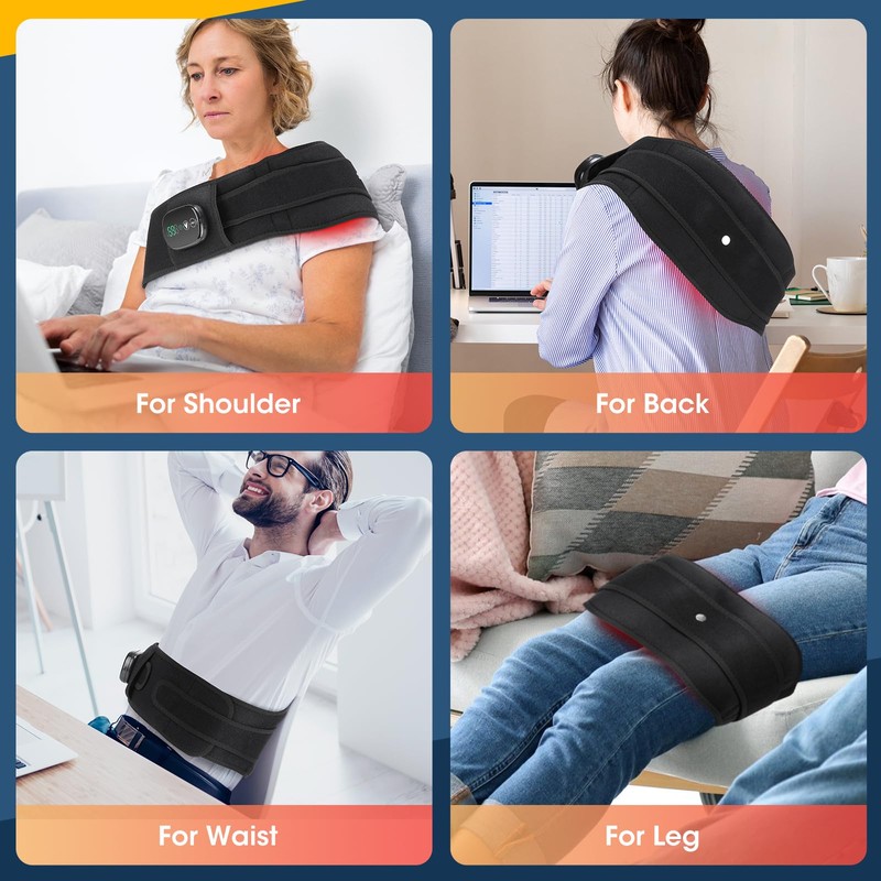 Electric Heating Mat for the Waist, Wireless Heated Back Belt,