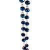 Deep Blue Crystal Beads Rosary Catholic Necklace Holy Soil Medal
