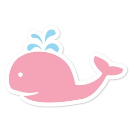 MightySkins Peel and Stick Art Removable Nature Lover Cute VSCO Girl Dorm Room Decor 48" Pink Whale Sticker Vinyl Wall Decals